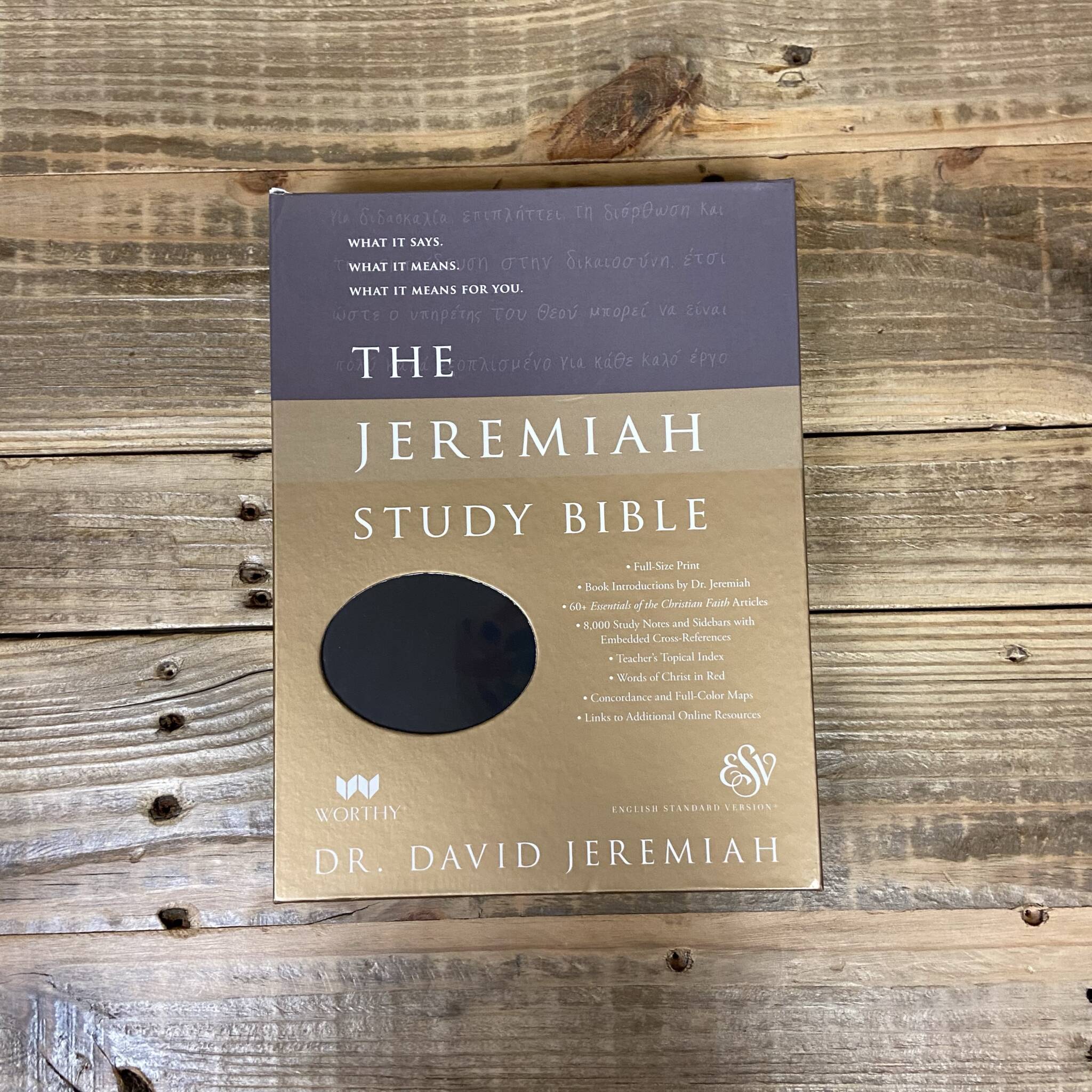 The Jeremiah Study Bible, ESV, Black Leatherluxe: What It Says. What It ...