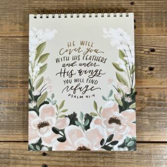 Wirebound Notepad He Will Cover You Ps. 91:4