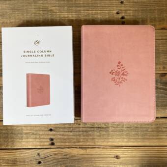 ESV Single Column Journaling Bible (Trutone, Blush Rose, Wildflower Design)